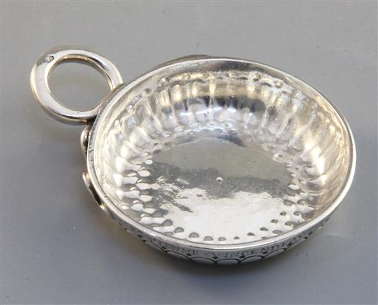 A French silver wine taster, 18th century,